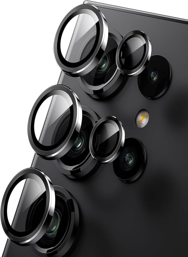 WSKEN for Samsung Galaxy S24 Ultra 5G Camera Lens Protector,[Keep Original Shooting] Shatterproof 9H Tempered Glass Camera Screen Protector Metal Ring Cover Film Accessories